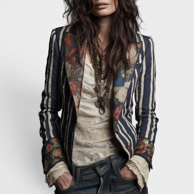 Valeria™ | Blazer bohémsky s prúžkami