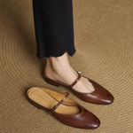 Audrey | Mary Jane Leather Mules