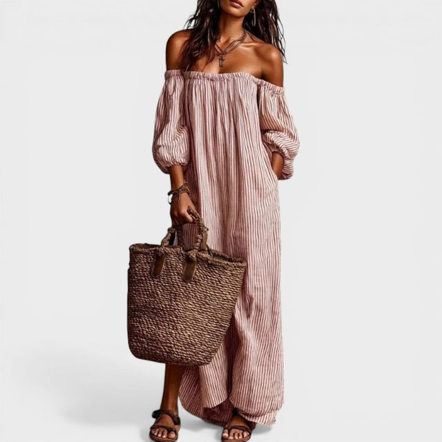 Sofía™ | Elegantné maxi šaty s pruhmi