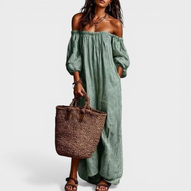 Sofía™ | Elegantné maxi šaty s pruhmi