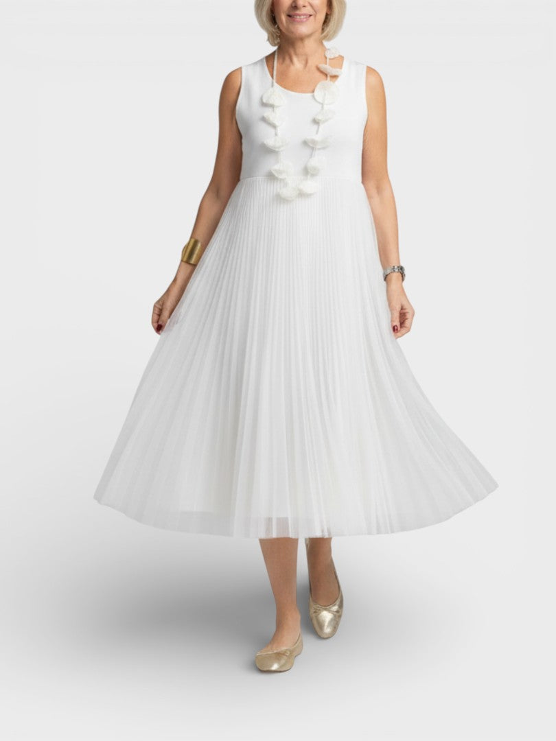 Claudia™ | Elegantné pletené šaty s tylom