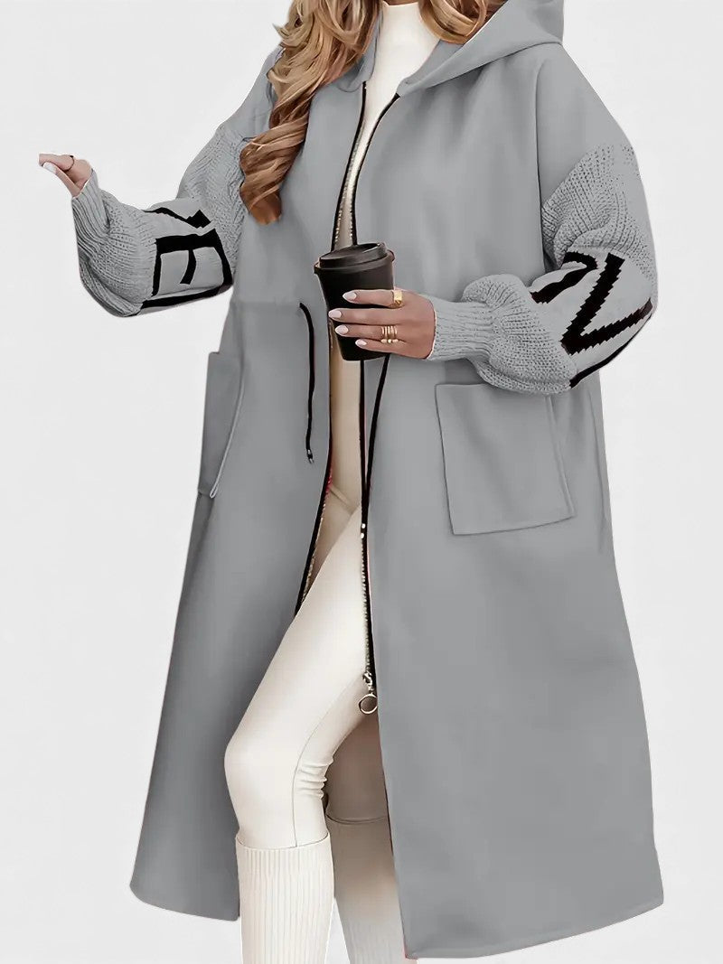 Patricia™ | Elegantný kabát-kardigán s kapucňou