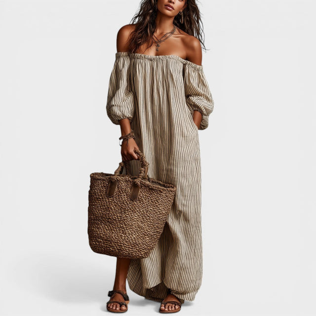 Sofía™ | Elegantné maxi šaty s pruhmi