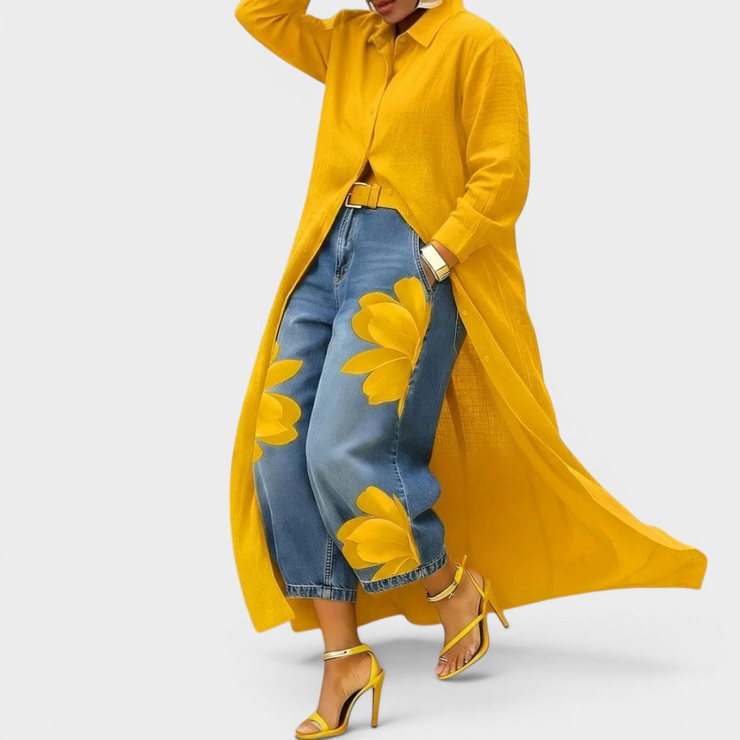 Daniela™ | Elegantný kvetinový ľanový set