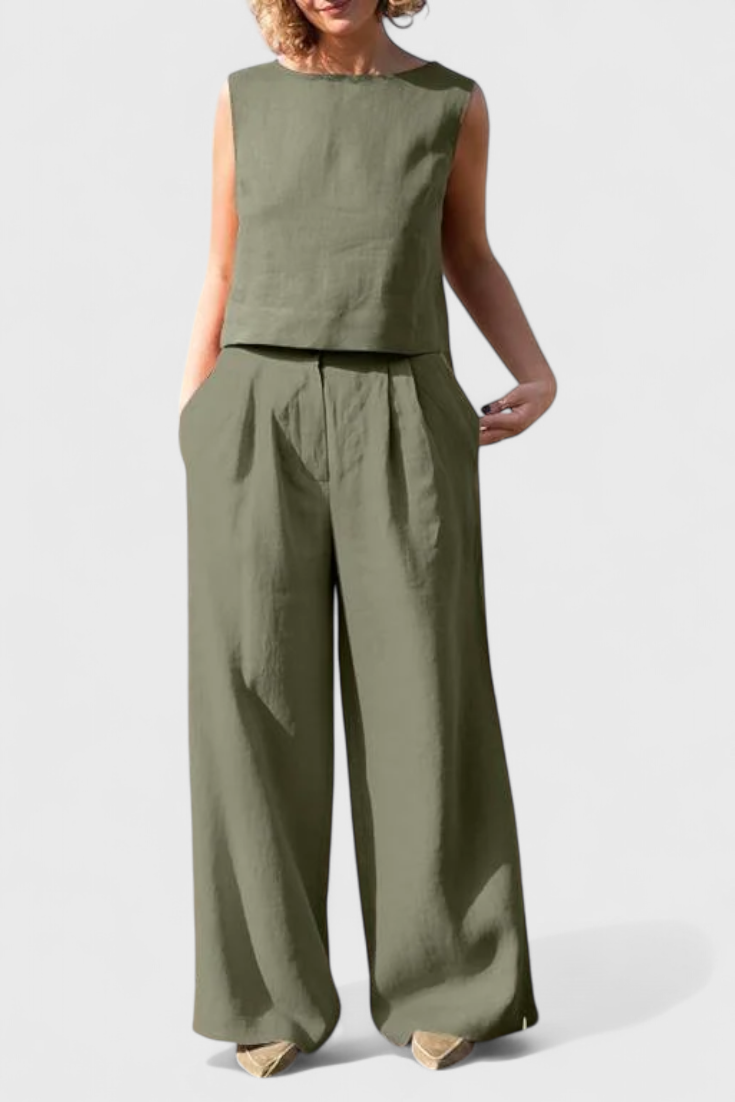 Yvanne Vintage Letný Set Bez Rukávov