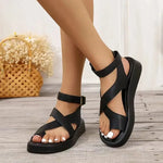 Rachel | Crossover Strap Flat Sandals
