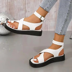 Rachel | Crossover Strap Flat Sandals