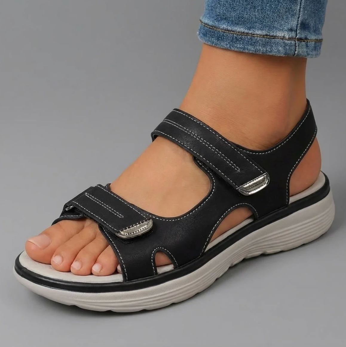 Soline | Wide Fit Velcro Sandals