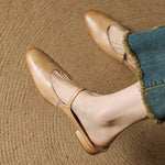 Audrey | Mary Jane Leather Mules