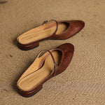 Audrey | Mary Jane Leather Mules