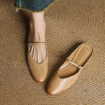 Audrey | Mary Jane Leather Mules