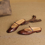 Audrey | Mary Jane Leather Mules
