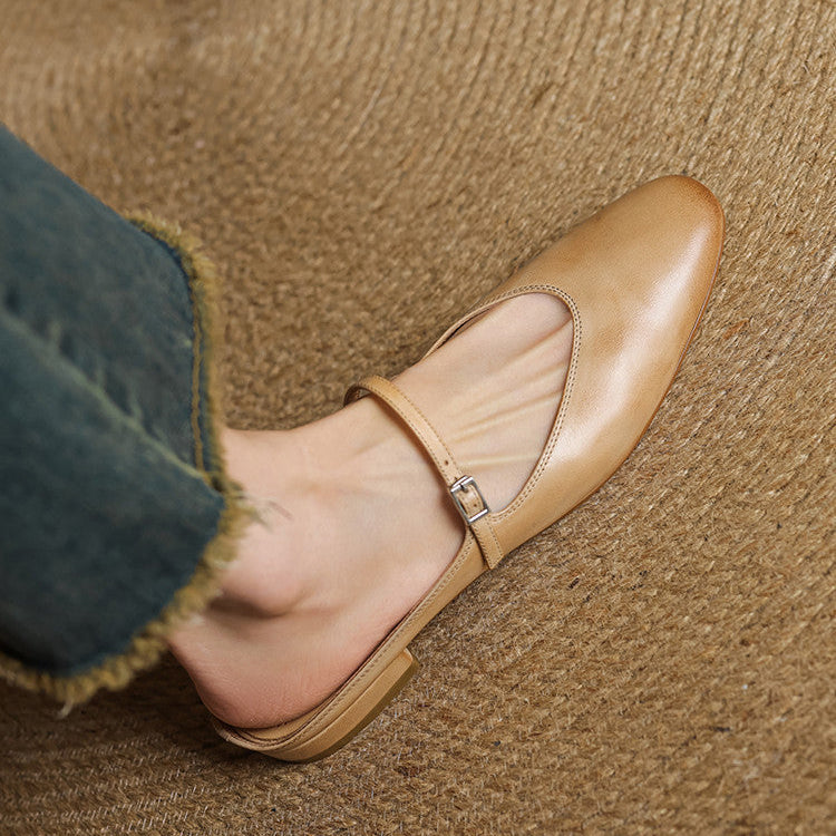 Audrey | Mary Jane Leather Mules