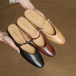 Audrey | Mary Jane Leather Mules