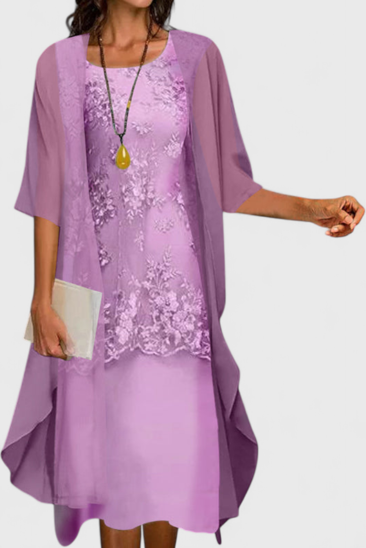 Elegantný Chiffonový Šaty Set Apolline s Nadčasovým Dizajnom
