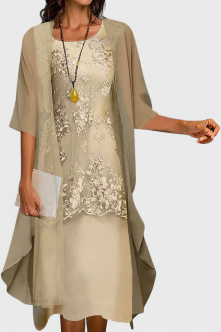 Elegantný Chiffonový Šaty Set Apolline s Nadčasovým Dizajnom