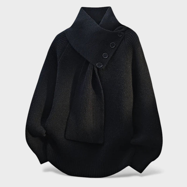 Cayetana™ | Elegantný sveter s obálkovým golierom
