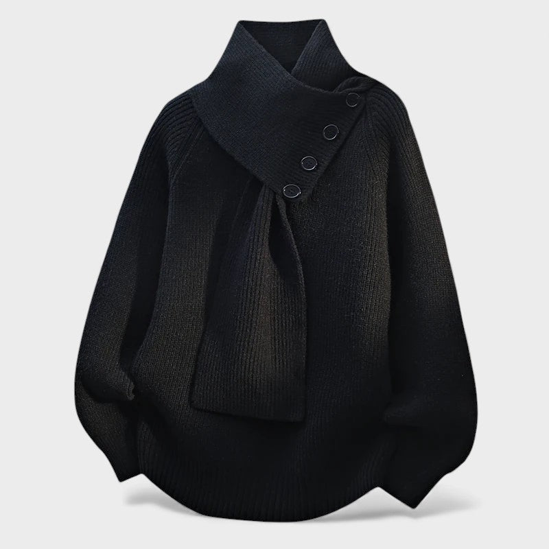 Cayetana™ | Elegantný sveter s obálkovým golierom