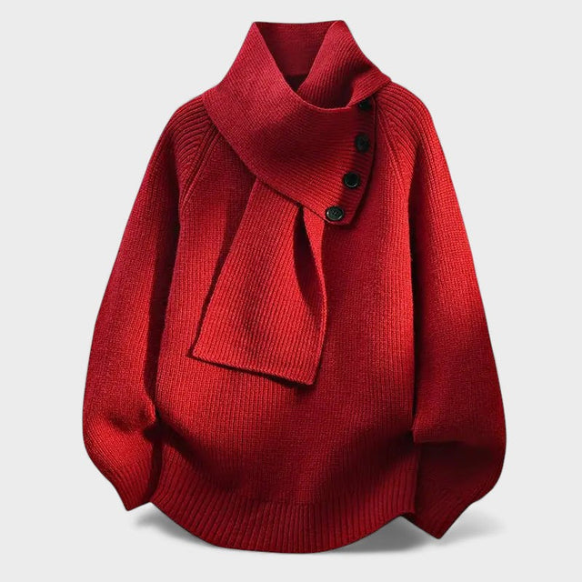 Cayetana™ | Elegantný sveter s obálkovým golierom