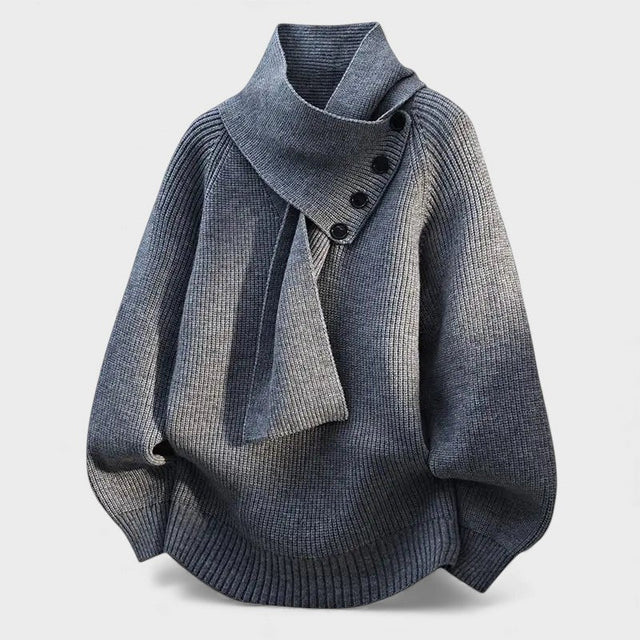 Cayetana™ | Elegantný sveter s obálkovým golierom