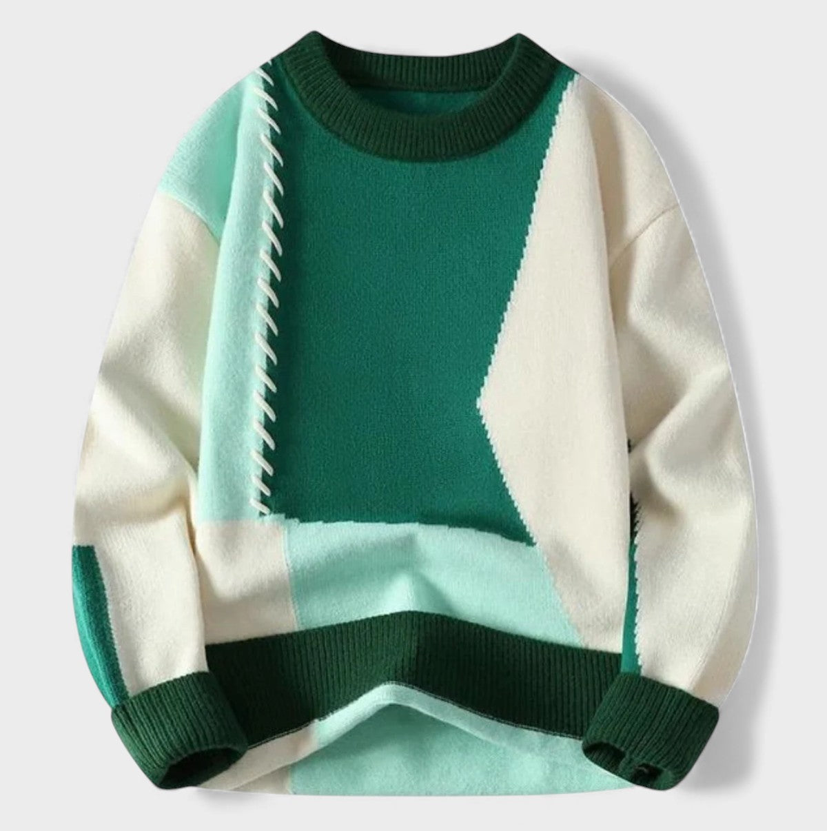 Maela™ | Pletený patchwork sveter