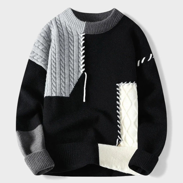 Maela™ | Pletený patchwork sveter
