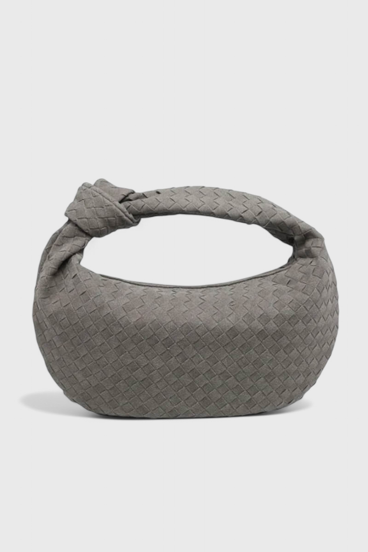 Lila Stredná Taška Woven s Detailom Uzla