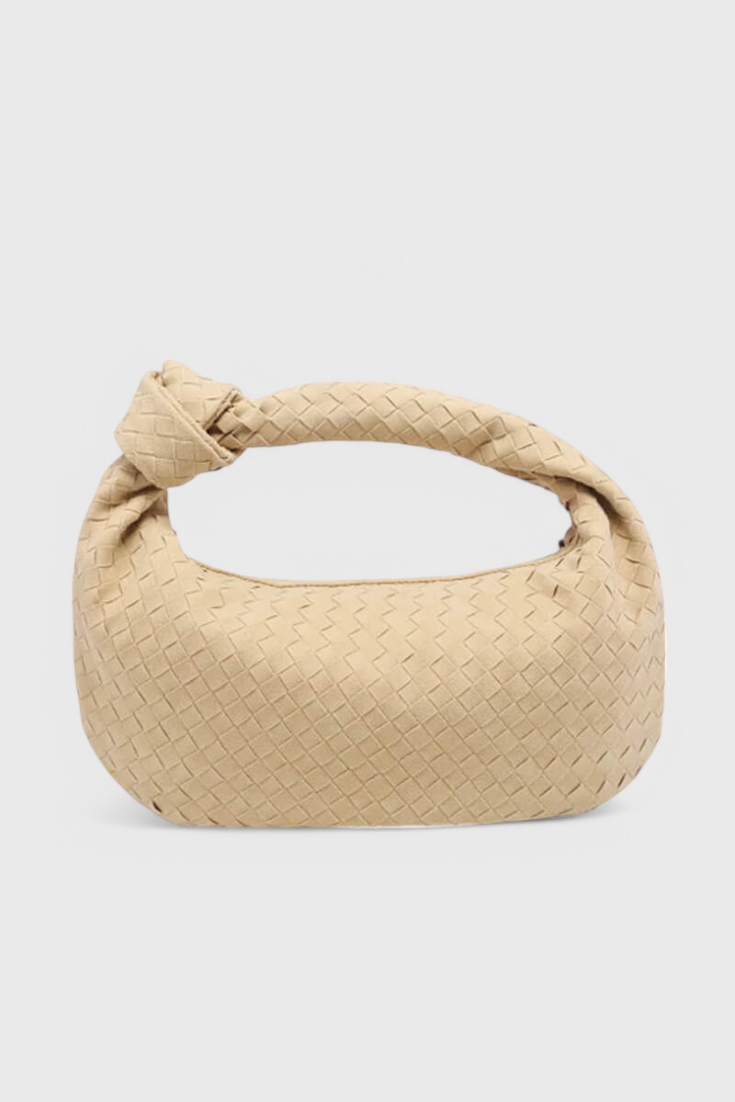 Lila Stredná Taška Woven s Detailom Uzla