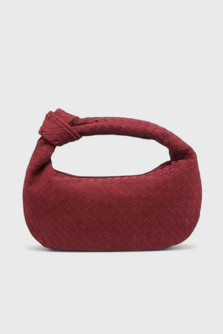 Lila Stredná Taška Woven s Detailom Uzla