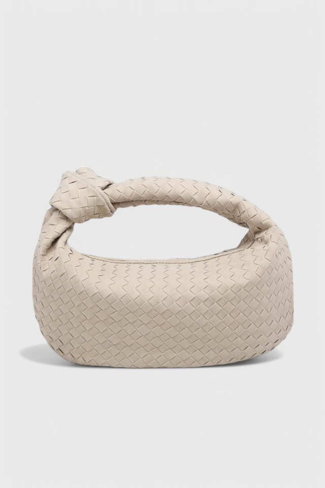 Lila Stredná Taška Woven s Detailom Uzla