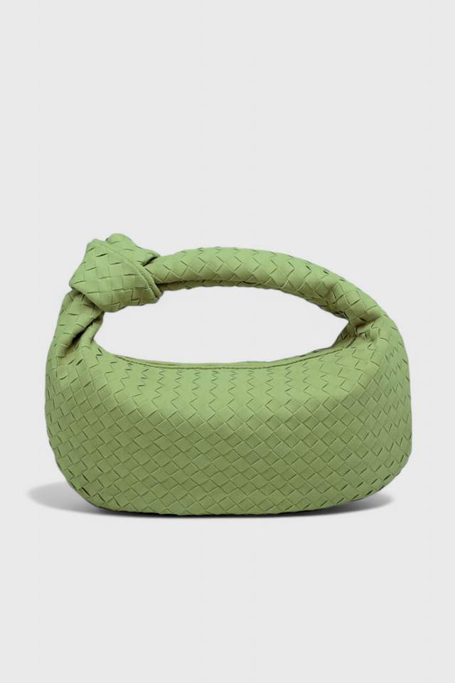 Lila Stredná Taška Woven s Detailom Uzla