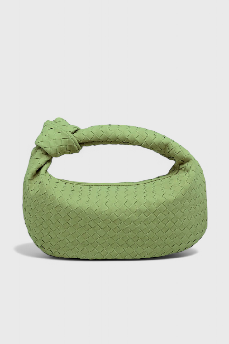 Lila Stredná Taška Woven s Detailom Uzla