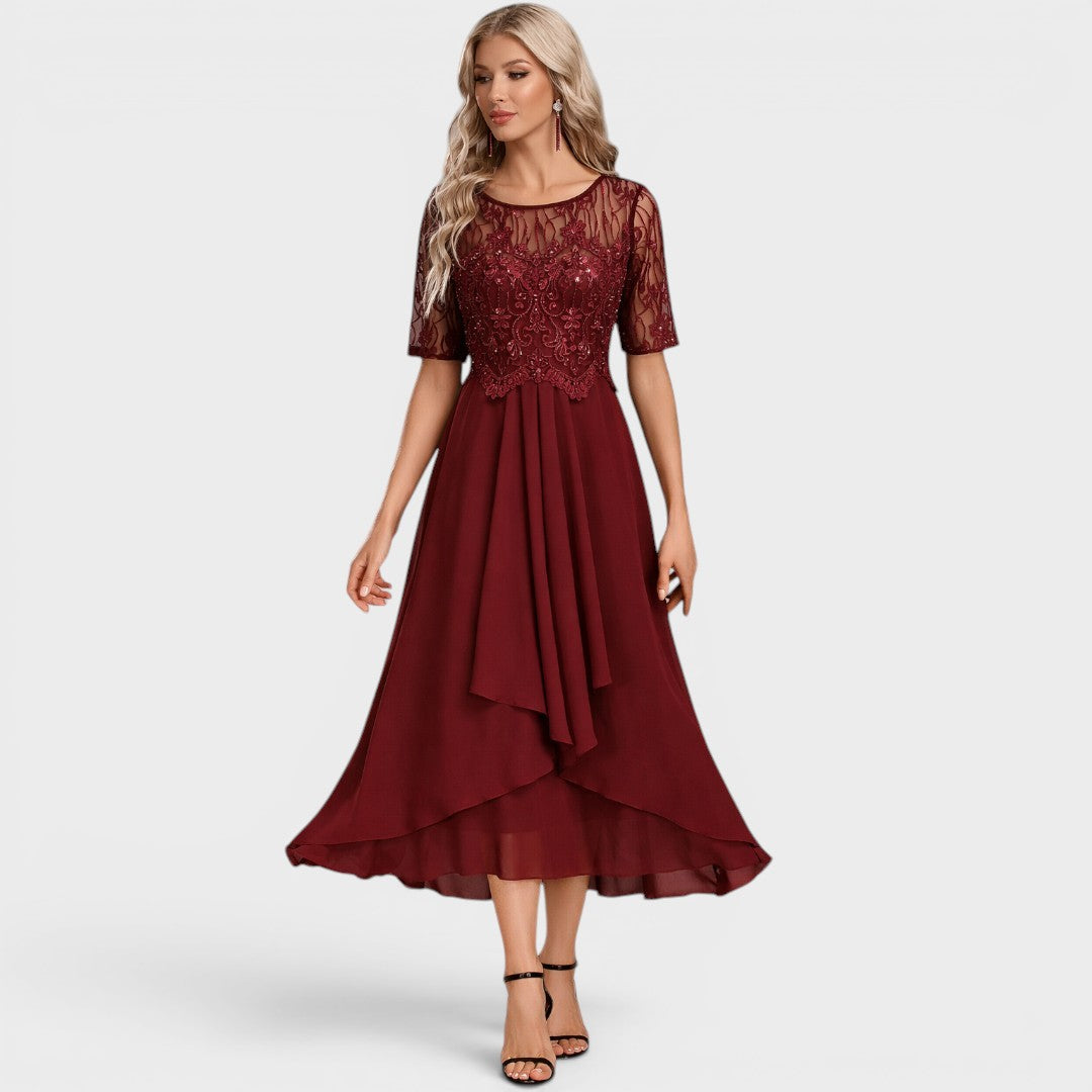 Irene™ | Elegantné midi šaty z čipky