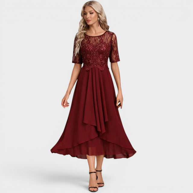 Irene™ | Elegantné midi šaty z čipky