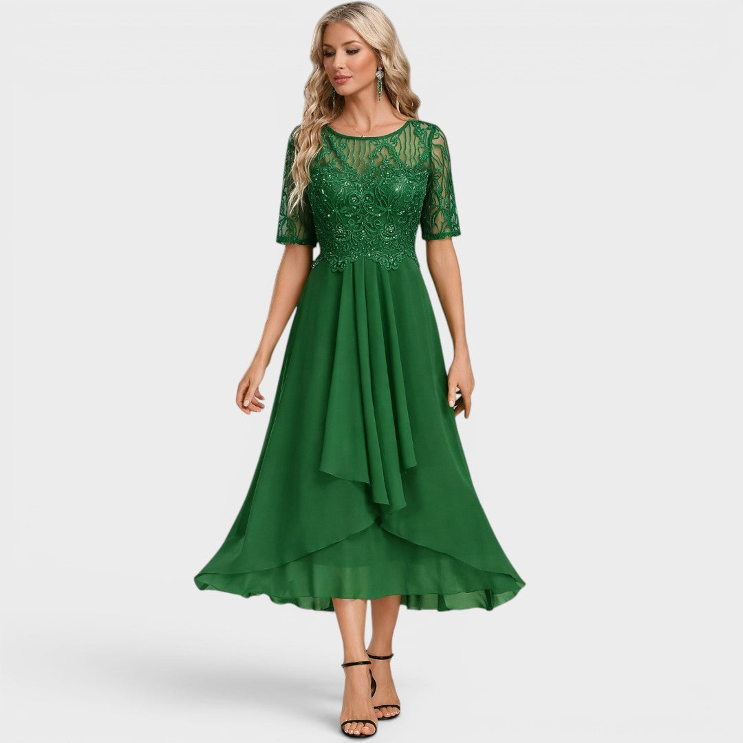 Irene™ | Elegantné midi šaty z čipky