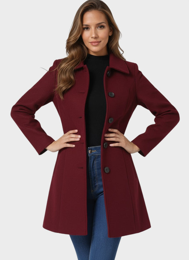 Raquel™ | Zimný trench s jednoduchými gombíkmi