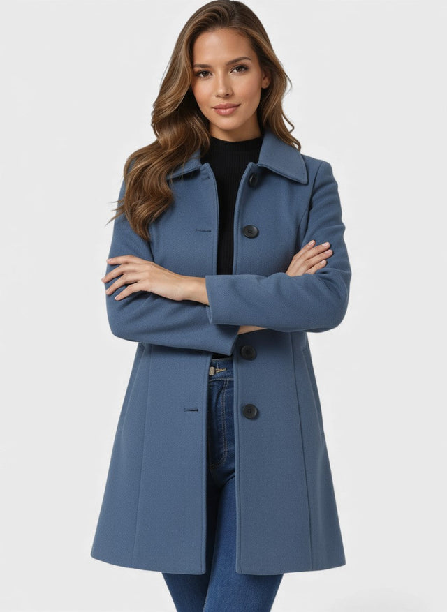 Raquel™ | Zimný trench s jednoduchými gombíkmi