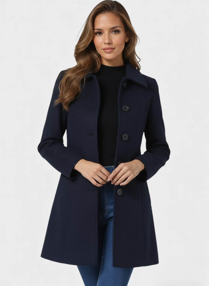 Raquel™ | Zimný trench s jednoduchými gombíkmi