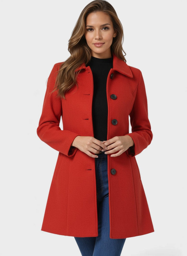 Raquel™ | Zimný trench s jednoduchými gombíkmi