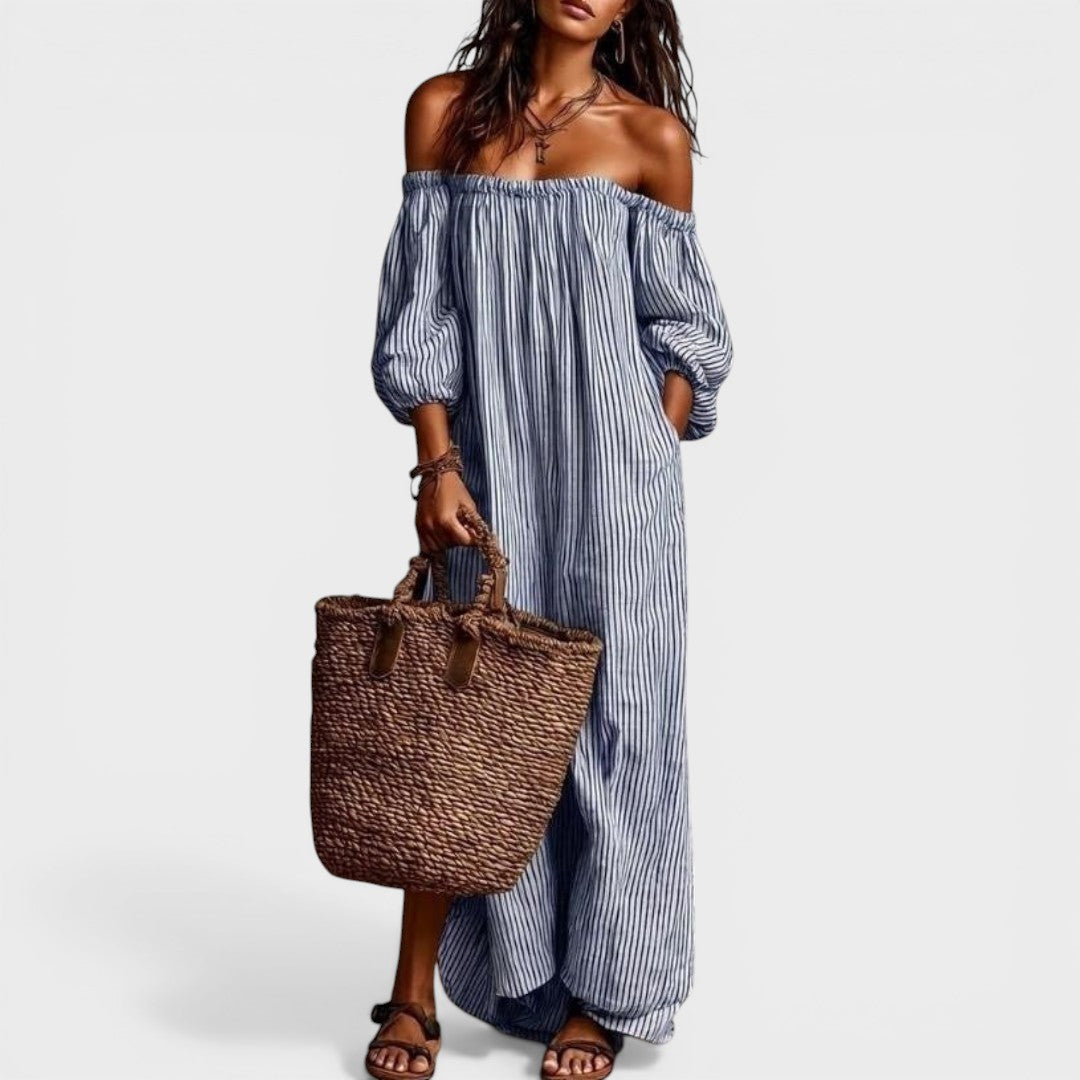 Sofía™ | Elegantné maxi šaty s pruhmi