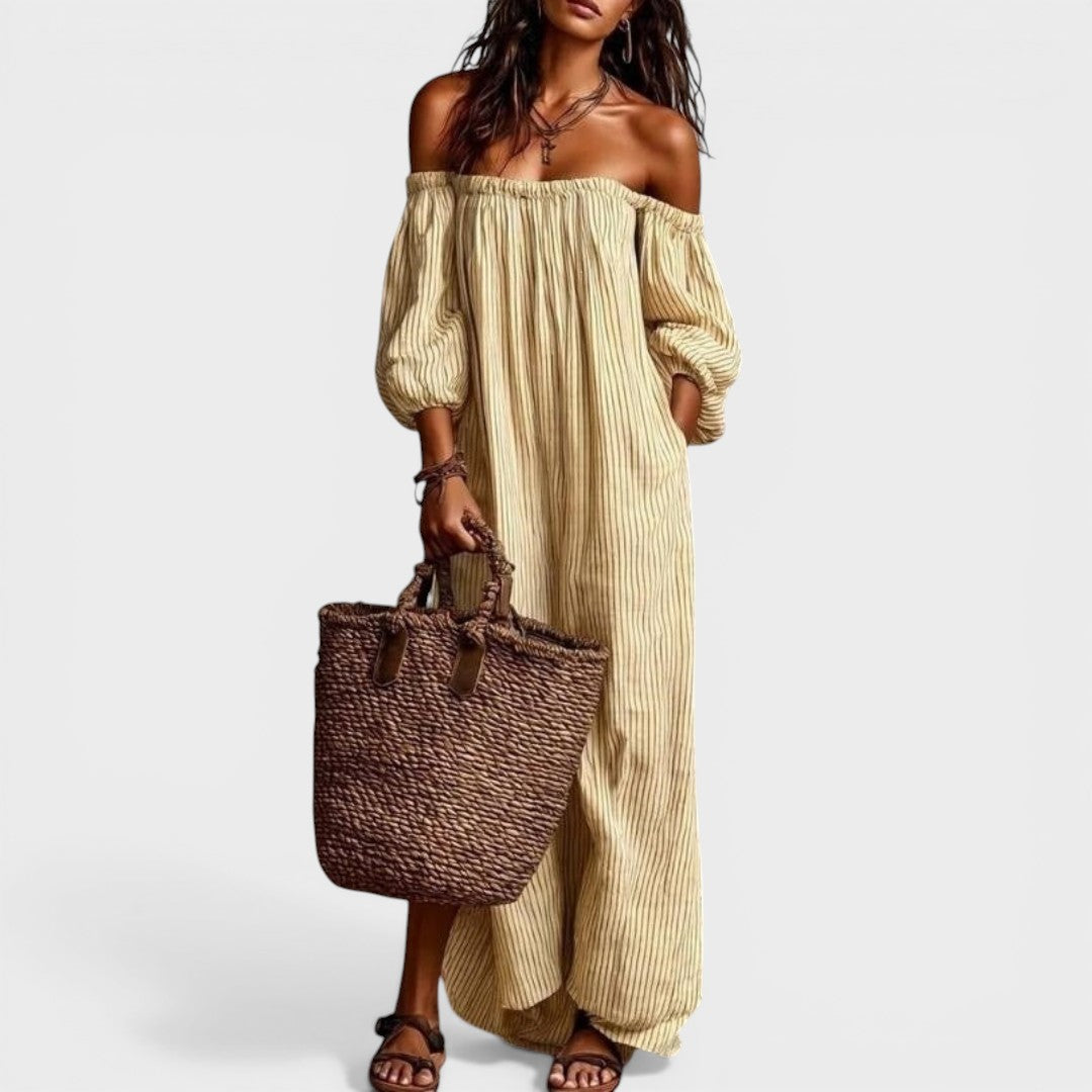 Sofía™ | Elegantné maxi šaty s pruhmi