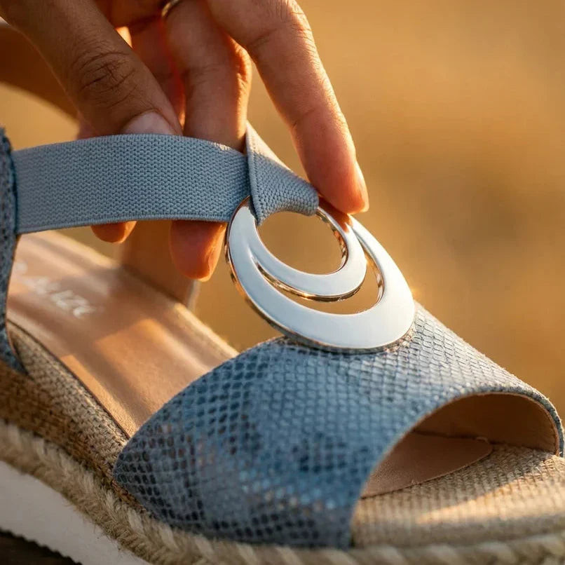 Serena | Cork Wedge Espadrille Sandals