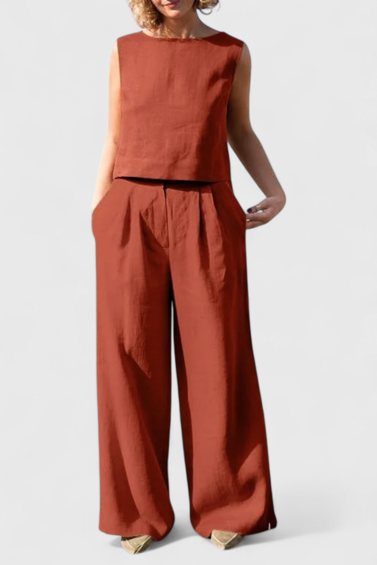 Yvanne Vintage Letný Set Bez Rukávov