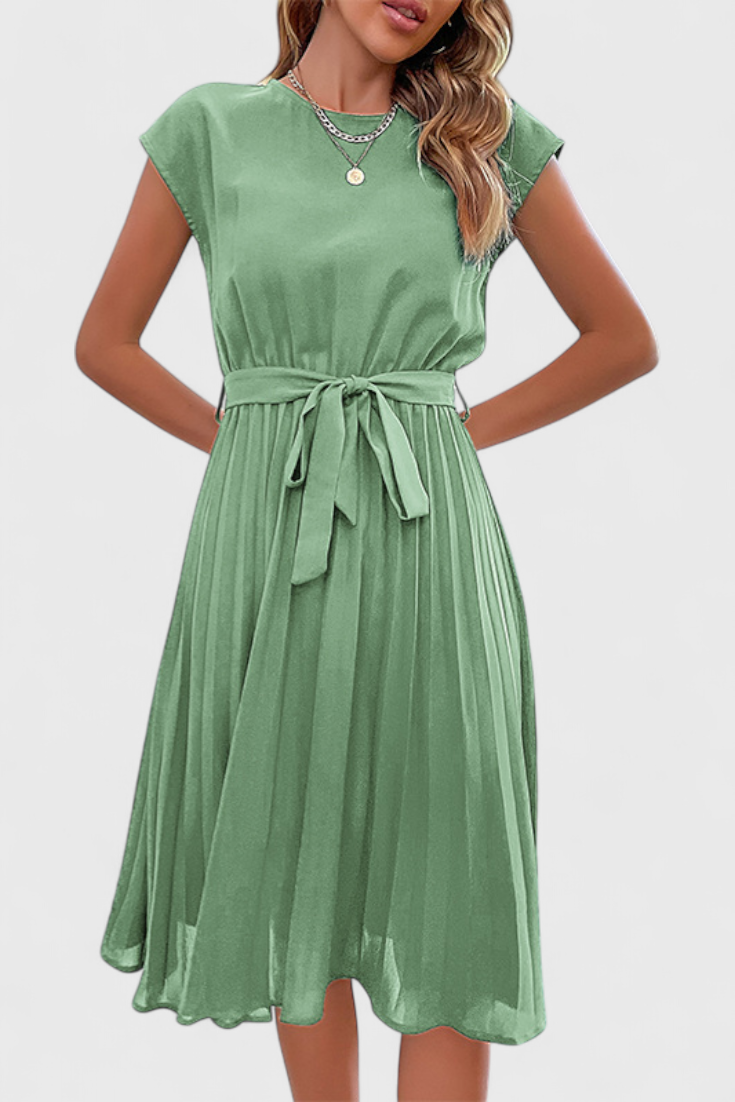 Elegantné Midi Šaty Luxie z Ľahkého Materiálu s Plynulým Strihom
