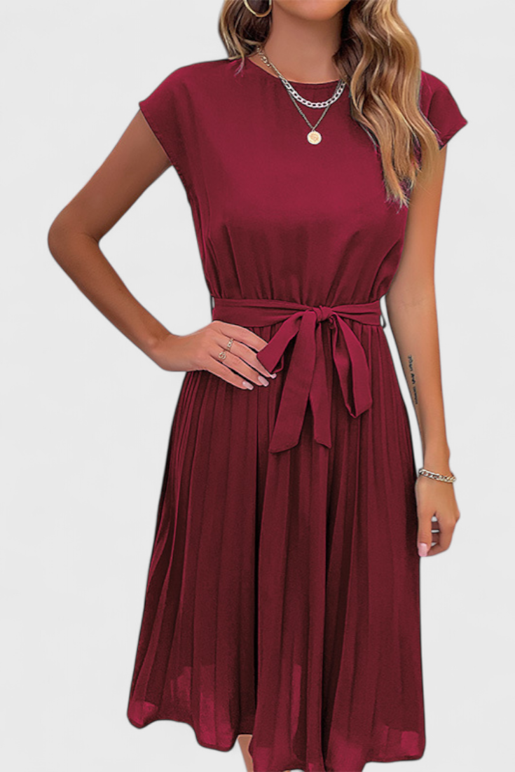 Elegantné Midi Šaty Luxie z Ľahkého Materiálu s Plynulým Strihom