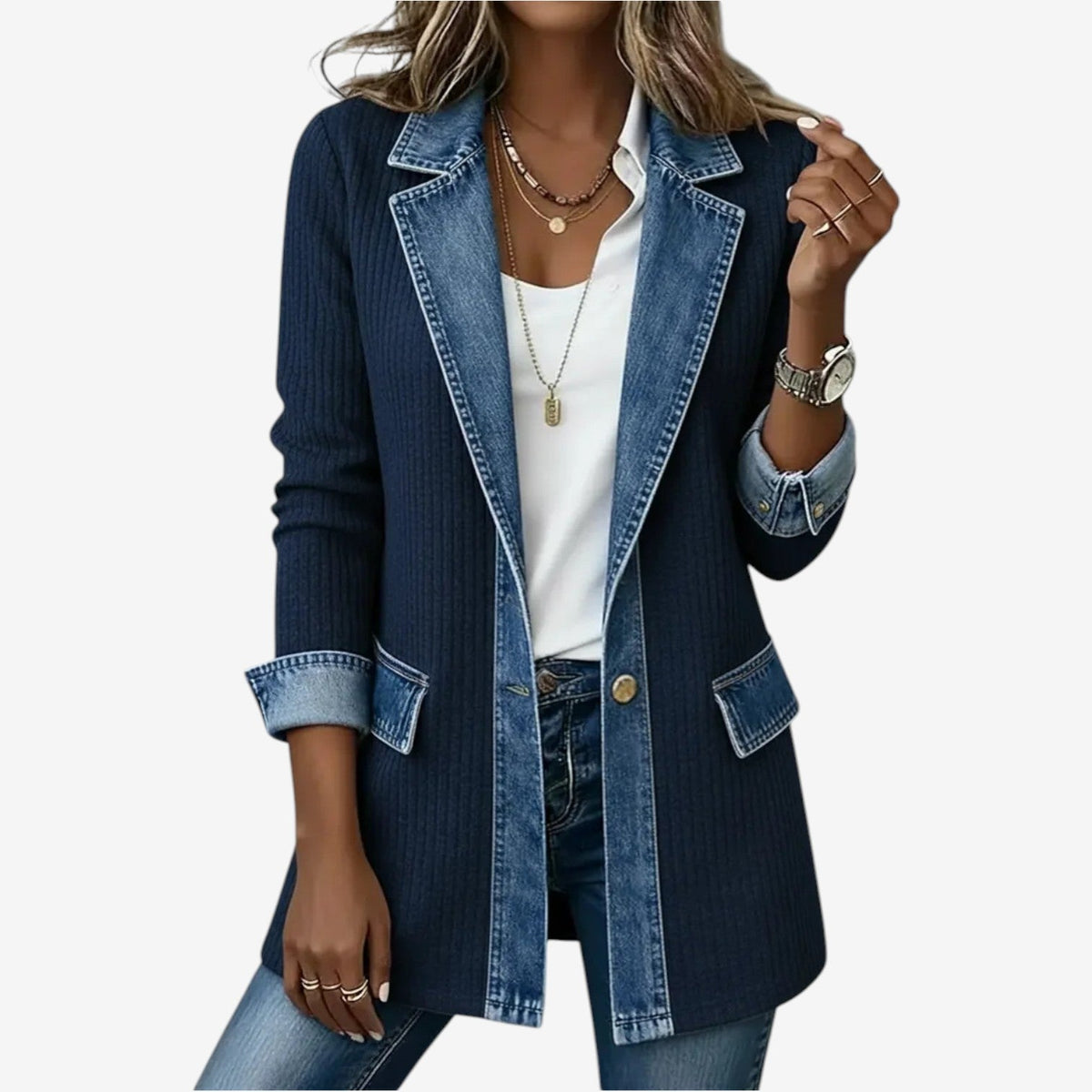 Emilia™ | Elegantný džínový blazer