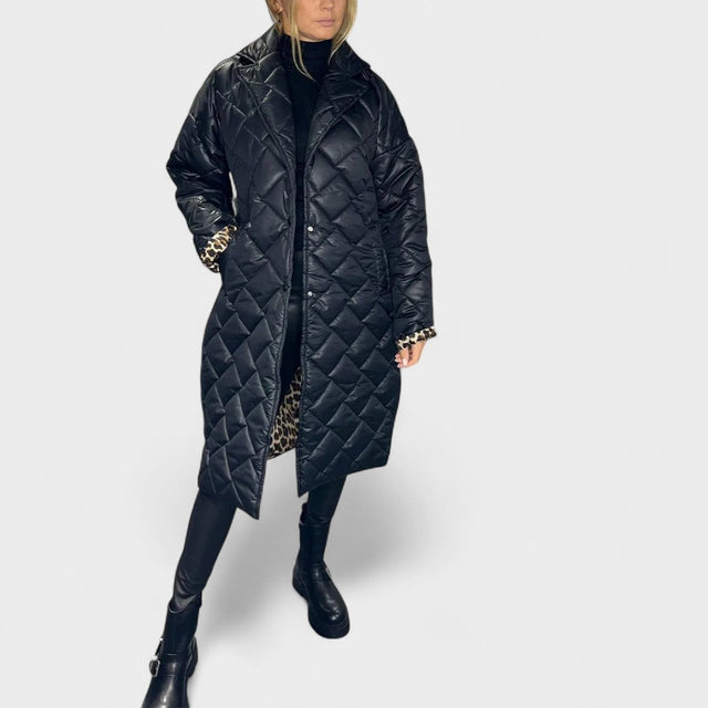 Isela™ | Reverzibilný kabát s elegantnou leopardou podšívkou