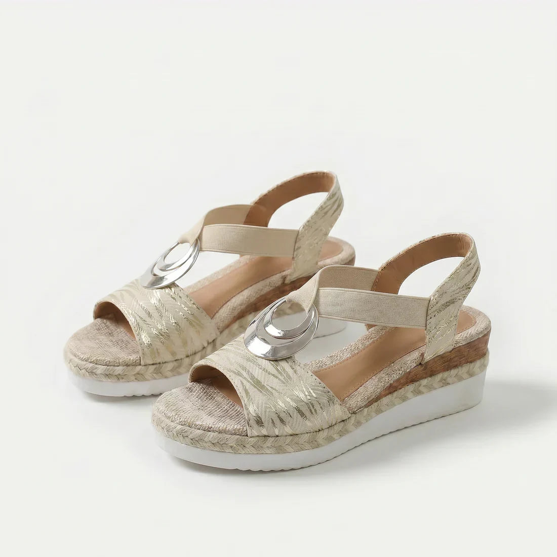 Serena | Cork Wedge Espadrille Sandals