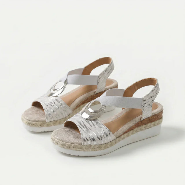 Serena | Cork Wedge Espadrille Sandals