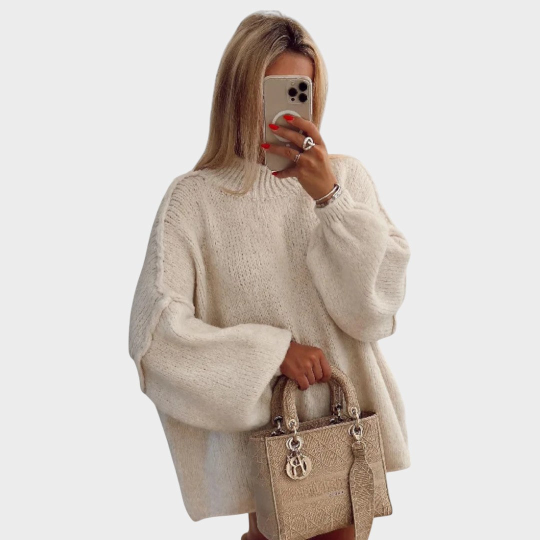 Carly™ | Oversized pletený sveter s guľatými rukávmi
